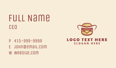 Burger Hat Fast Food Business Card Image Preview