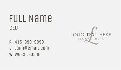 Elegant Boutique Lettermark Business Card Image Preview