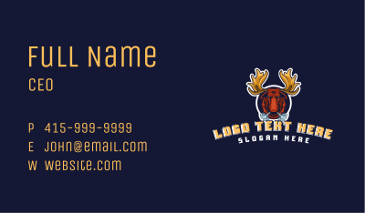 Wild Angry Moose Gaming Business Card Image Preview