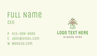 Natural Coffee Plant Business Card Image Preview