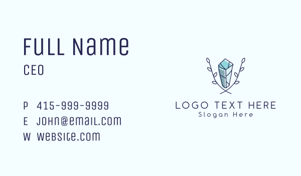 Premium Crystal Gem Business Card Design Image Preview