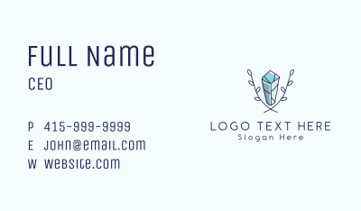 Premium Crystal Gem Business Card Image Preview