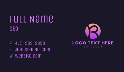 Boutique Letter R Business  Business Card Image Preview