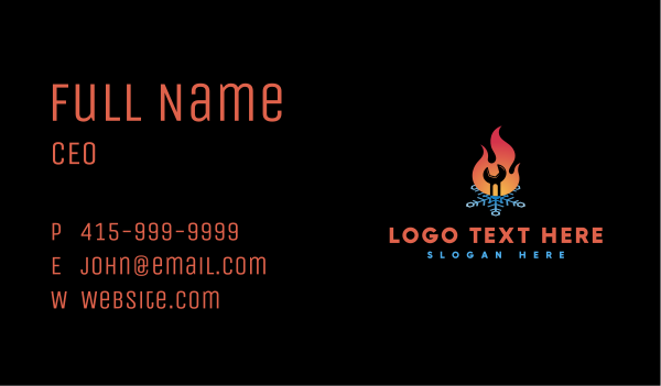 Heating Cooling Repair Business Card Design Image Preview