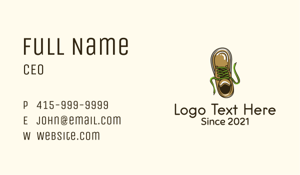 Modern Walking Shoes Business Card Design Image Preview