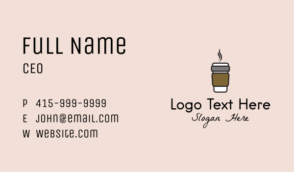Hot Coffee Cup  Business Card Design Image Preview
