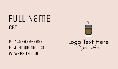 Hot Coffee Cup  Business Card Image Preview