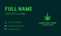 Weed Marijuana Therapy Leaf Business Card Image Preview