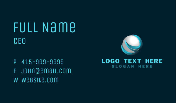 Business Sphere Letter W Business Card Design Image Preview