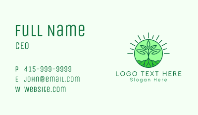 Farming Plant Cultivation Business Card Image Preview