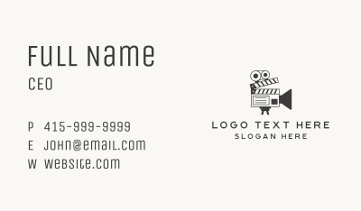Film Camera Clapperboard Business Card Image Preview