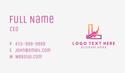 Electric Lightning Letter L Business Card Image Preview