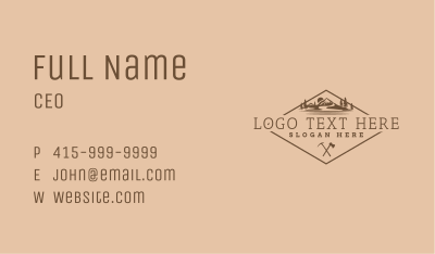 Classic Mountain Camp Emblem Business Card Image Preview