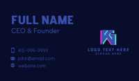 Gaming Glitch Letter KG Business Card Image Preview