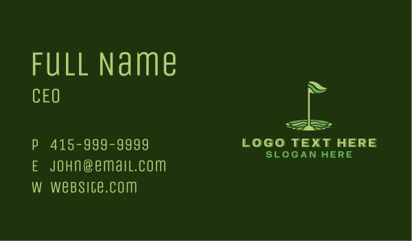 Flag Golf Course Business Card Design Image Preview