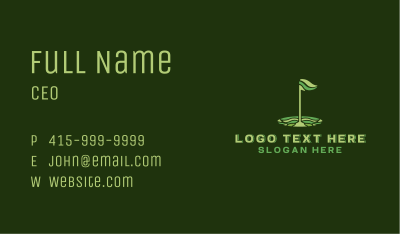Flag Golf Course Business Card Image Preview