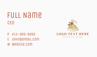 Floral Fashion Dress Business Card Image Preview