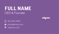 Playful Cursive Firm Business Card Image Preview