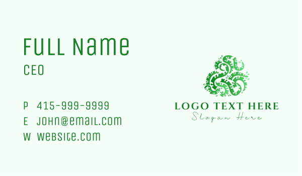 Green Garden Leaves Business Card Design Image Preview
