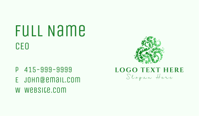 Green Garden Leaves Business Card Image Preview