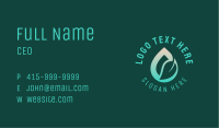 Eco Leaf Water Droplet  Business Card Image Preview