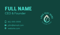 Eco Leaf Water Droplet  Business Card Design