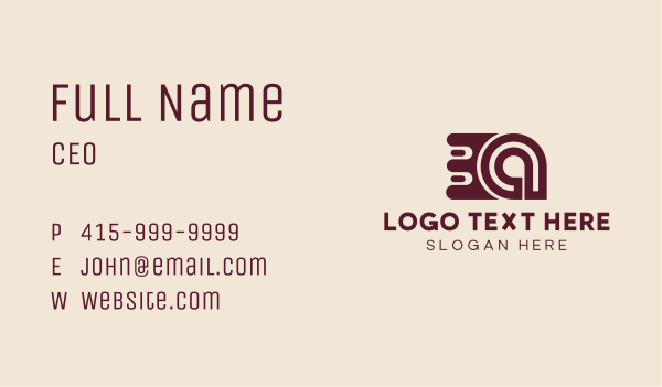 Fast Letter A Business Card Design Image Preview
