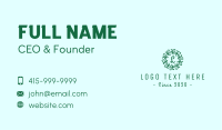 Green Leaves Lettermark Wreath Business Card Image Preview