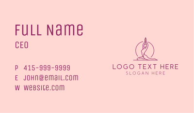 Yoga Woman Fitness Business Card Image Preview