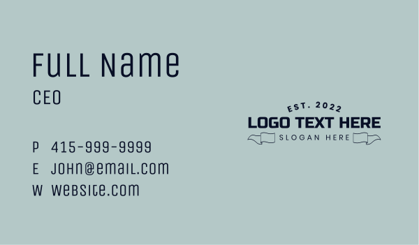 Ribbon Banner Wordmark Business Card Design Image Preview