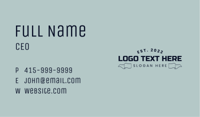 Ribbon Banner Wordmark Business Card Image Preview