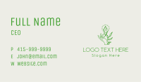 Green Leaves Crystal Hands Business Card Image Preview