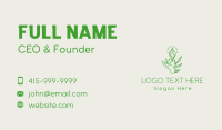 Green Leaves Crystal Hands Business Card Image Preview