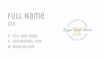 Natural Bee Wordmark  Business Card Image Preview