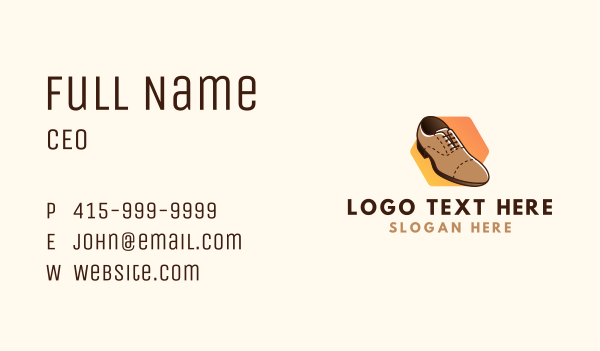 Formal Leather Shoe Business Card Design Image Preview