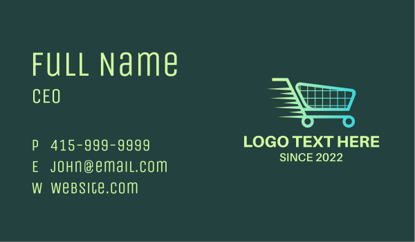 Fast Ecommerce Cart Business Card Design Image Preview