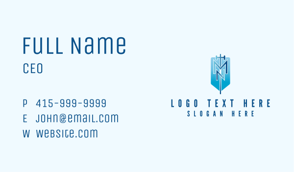 Blue Medical Monogram Business Card Design Image Preview