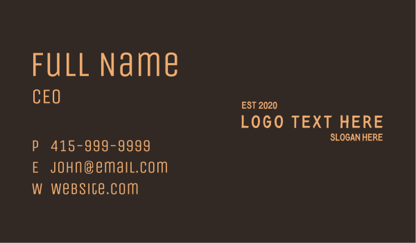 Vintage Firm Wordmark Business Card Design Image Preview