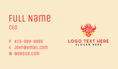 Bison Flame Barbecue Business Card Image Preview