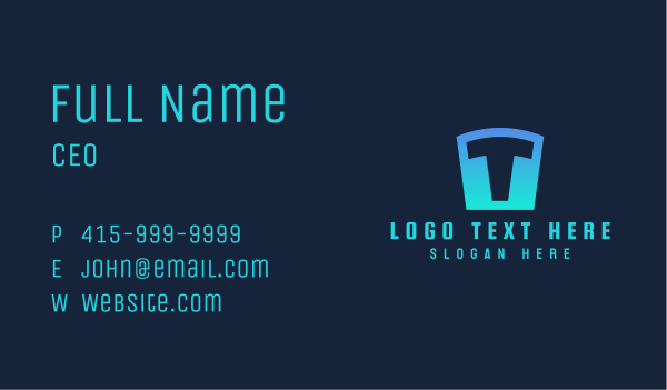 Modern Letter T  Business Card Design Image Preview