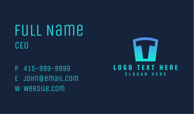 Modern Letter T  Business Card Image Preview