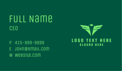 Green Cobra Wings  Business Card Image Preview