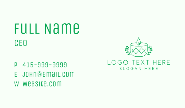 Candle Flower Decor Business Card Design Image Preview