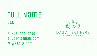 Candle Flower Decor Business Card Image Preview