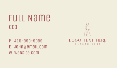 Feminine Woman Nude Fashion Business Card Image Preview