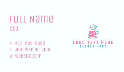 Sewing Fashion Store Cafe  Business Card Image Preview