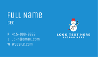 Christmas Snowman Mascot Business Card Image Preview