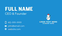 Christmas Snowman Mascot Business Card Image Preview