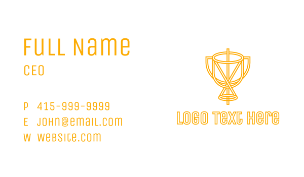 Yellow  Chalice Business Card Design Image Preview