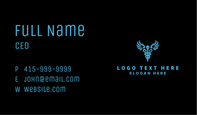 Caduceus Wing Medical Business Card Image Preview